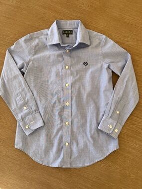 Lauren Ralph Lauren Pale Blue Button-Down Dress Shirt - Youth